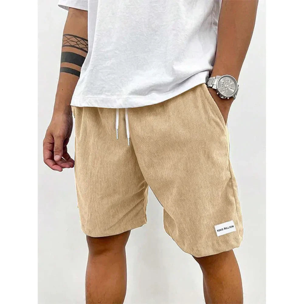 Men's Casual Drawstring Shorts with Relaxed Fit and Side Pockets