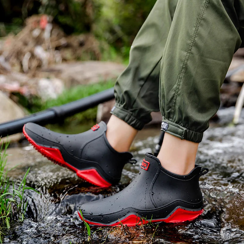 Women’s Waterproof Ankle Boots with Slip-Resistant Outsole and Pull Tab