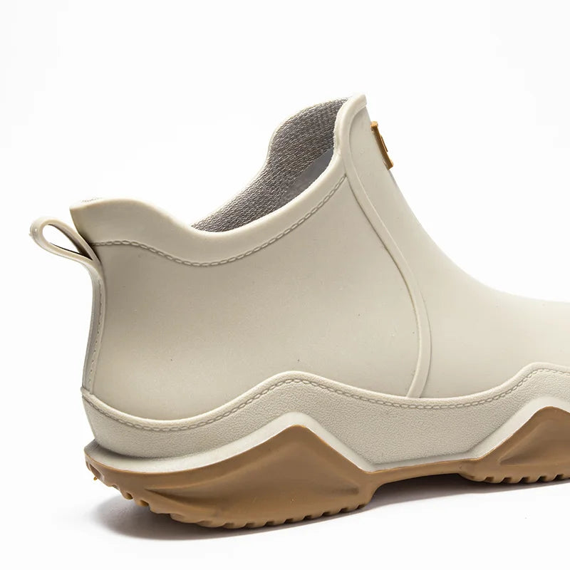 Women’s Waterproof Ankle Boots with Slip-Resistant Outsole and Pull Tab