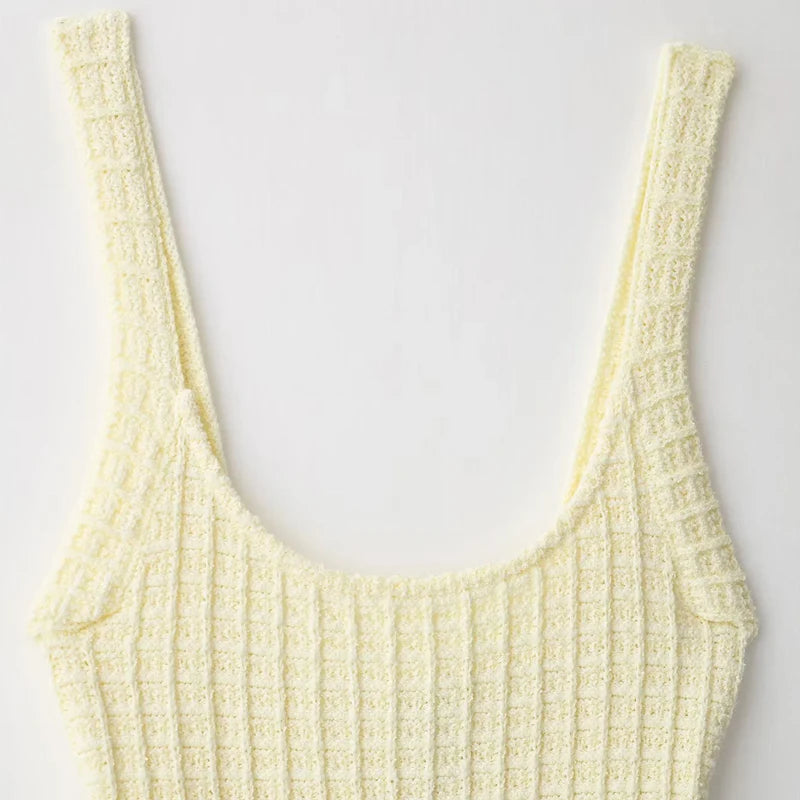 Women's Ribbed Sleeveless Mini Dress with Pocket Details