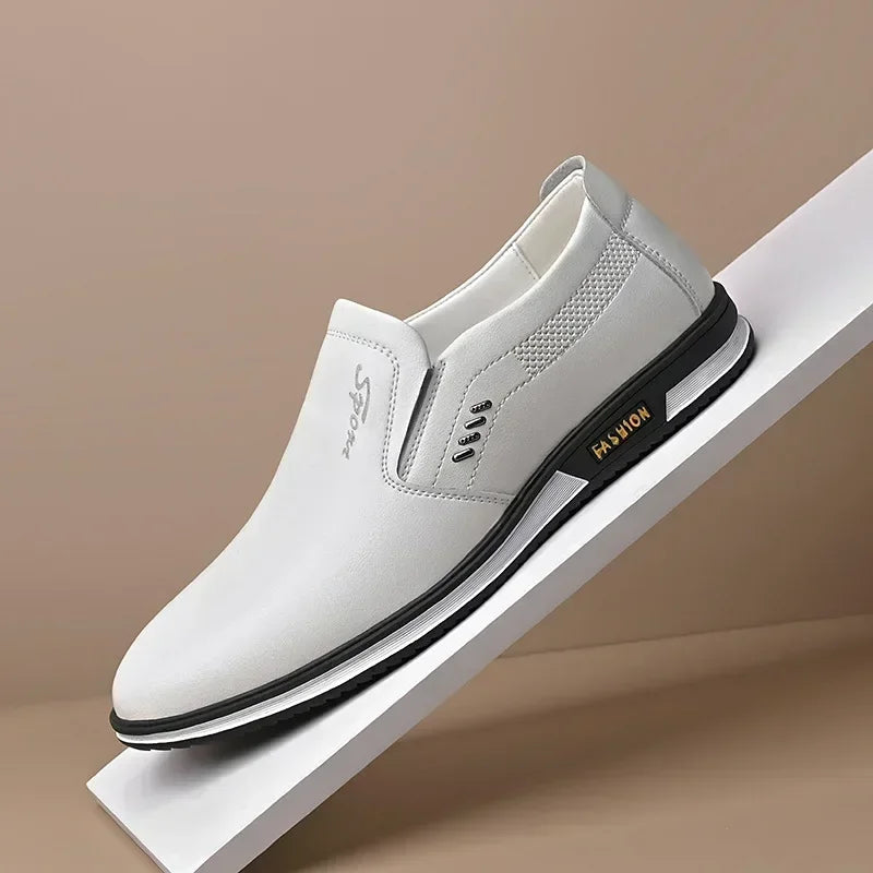 Men's Designer Loafers with Perforated Upper