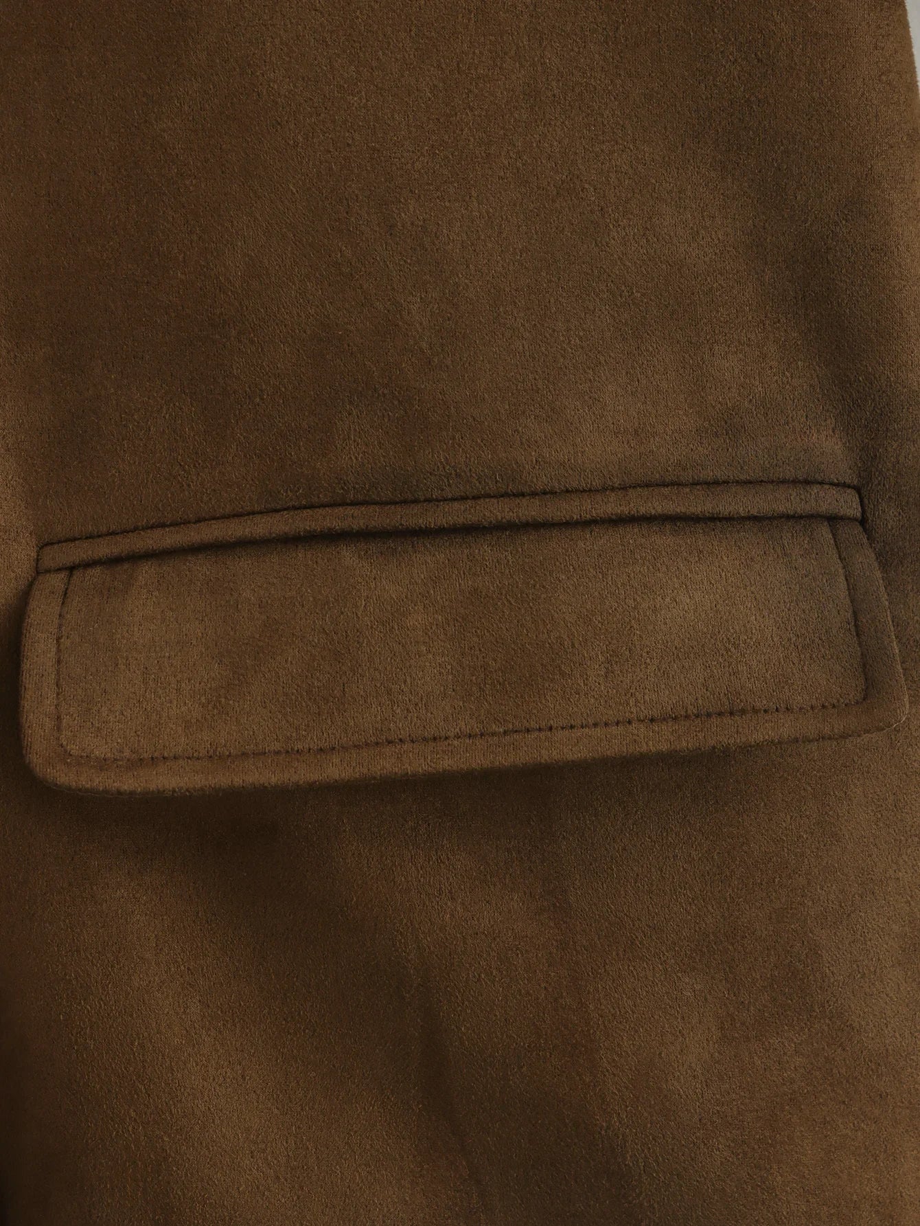 Women's Brown Blazer Jacket with Cropped Fit and Long Sleeve Design