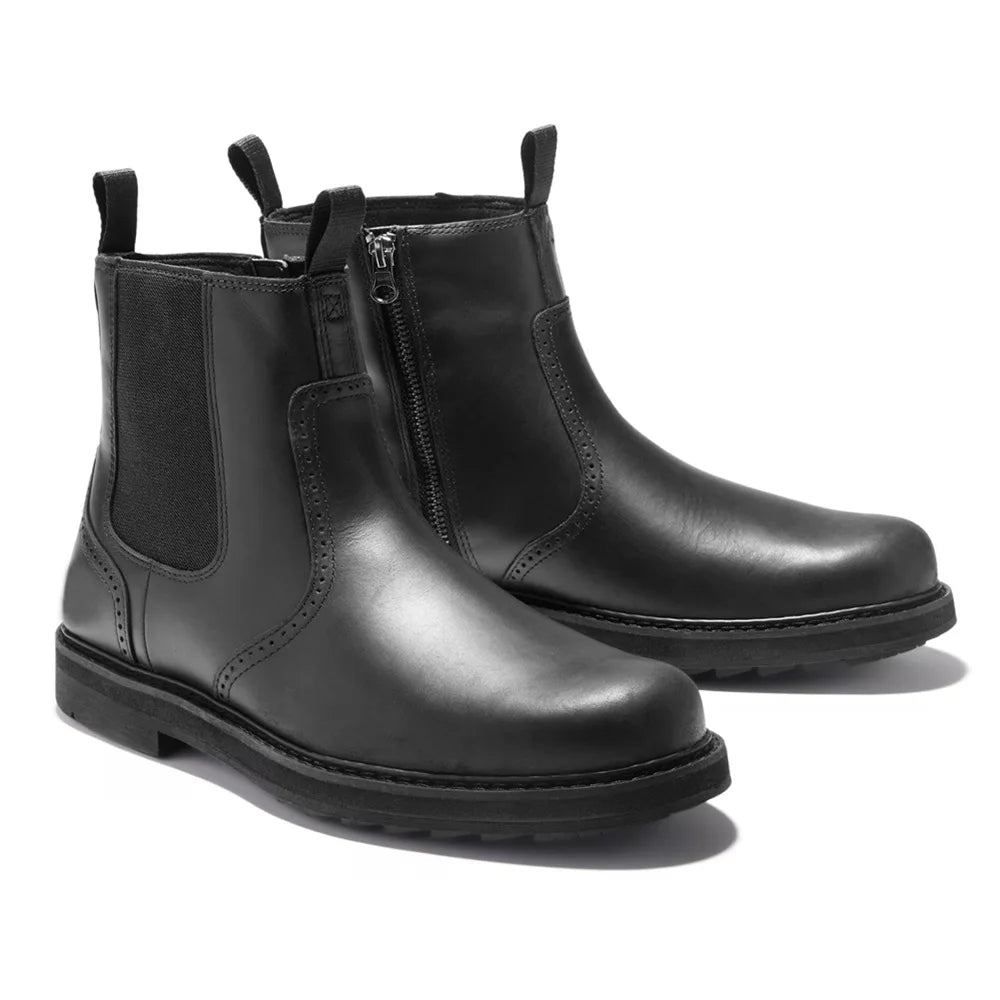 Men's Chelsea Boots with Side Zipper