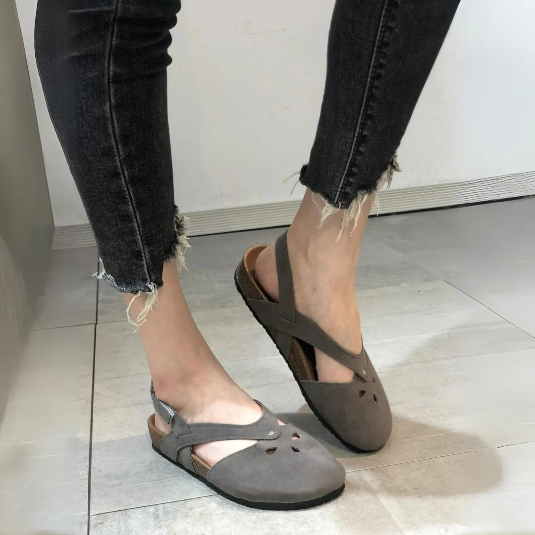 Women's Orthopedic Cross-Strap Closed Toe Slingback Sandals