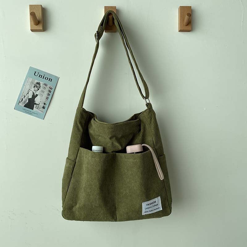 Women's Casual Multi-Pocket Shoulder Bag with Adjustable Strap