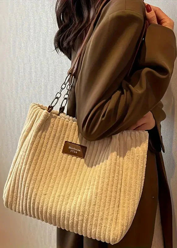 Women's Quilted Shoulder Hand Bag with Dual Strap Design