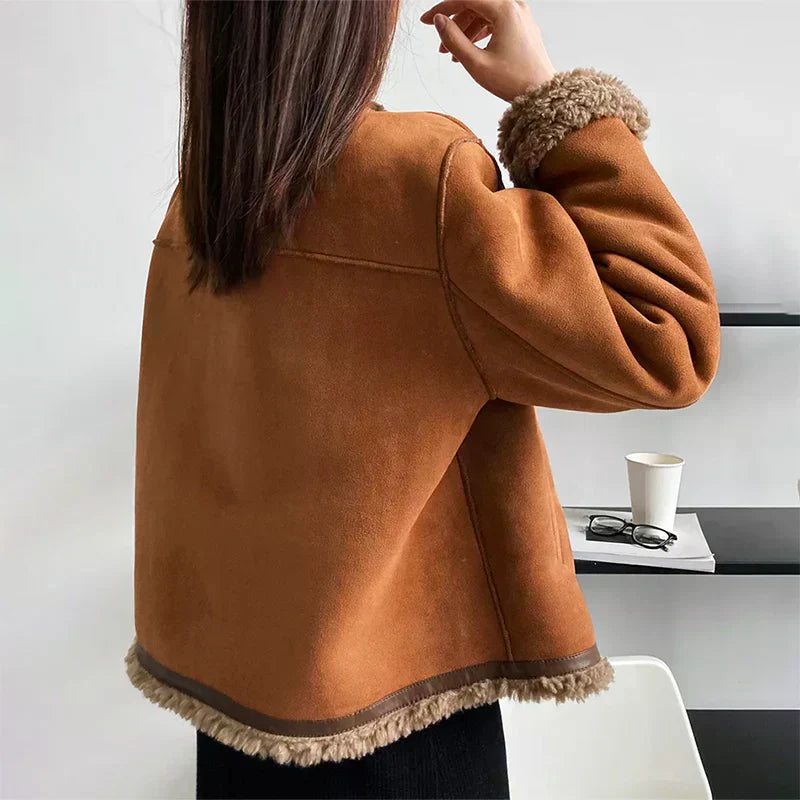 Women's Button-Up Winter Jacket with Soft Inner Lining