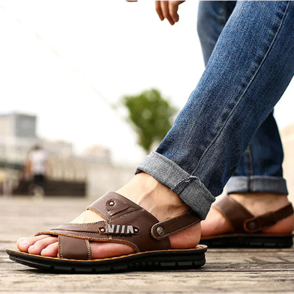 Men's Ergonomic Sandals with Adjustable Strap and Cushioned Sole