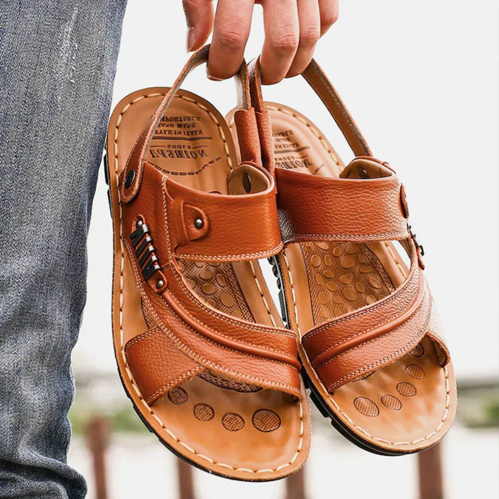 Men's Ergonomic Sandals with Adjustable Strap and Cushioned Sole