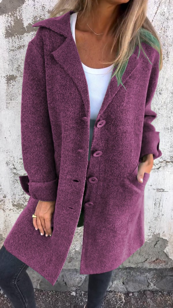 Women's wool coat with lapels