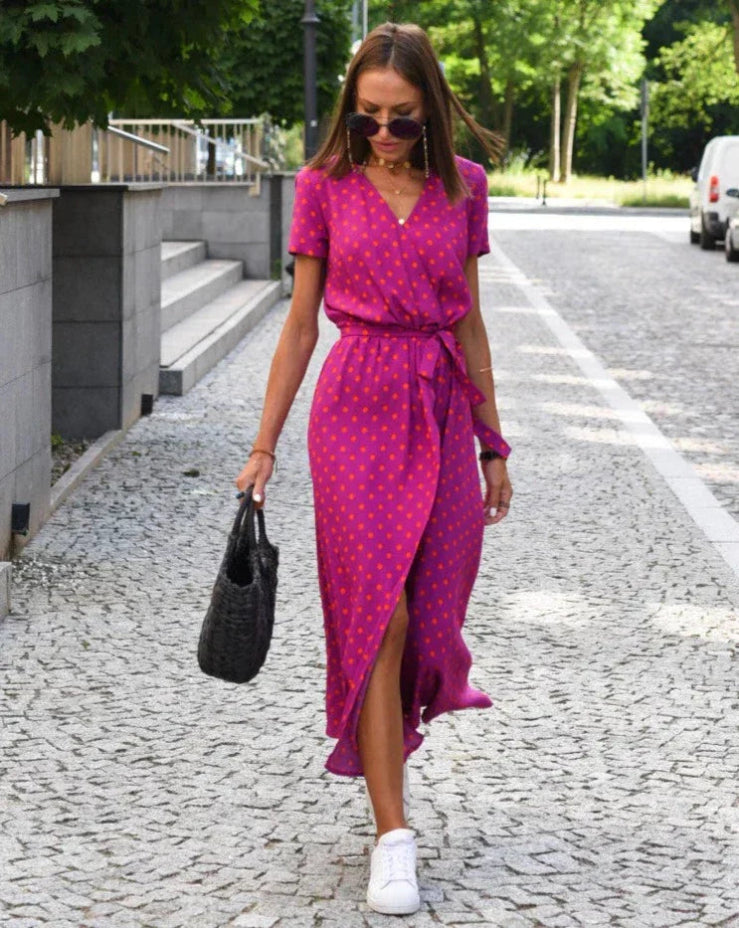 Women's summer dress with floral print