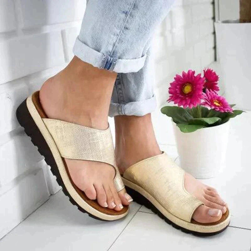 Women's Orthopedic Slip-On Sandals with Toe Support