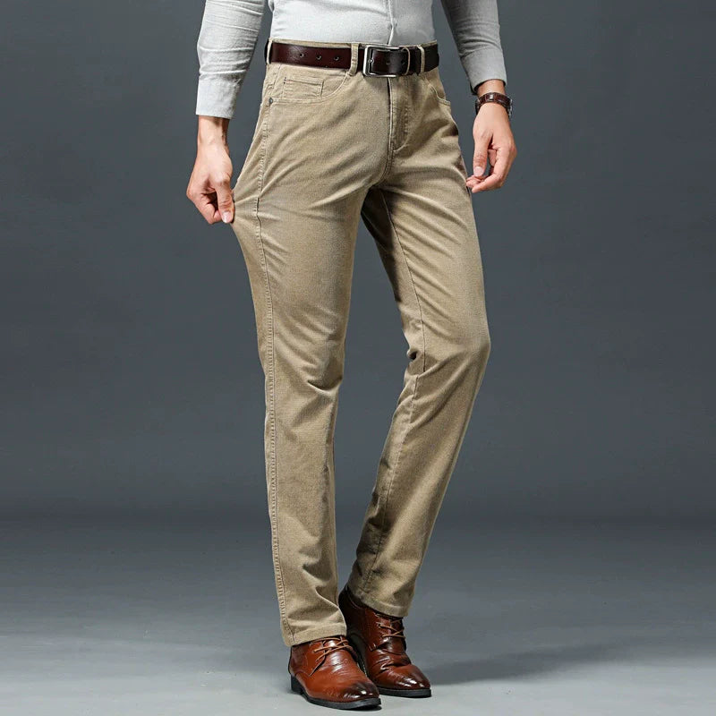 Men's Work Trousers Slim Fit Stretch Classic Style with Tailored Look