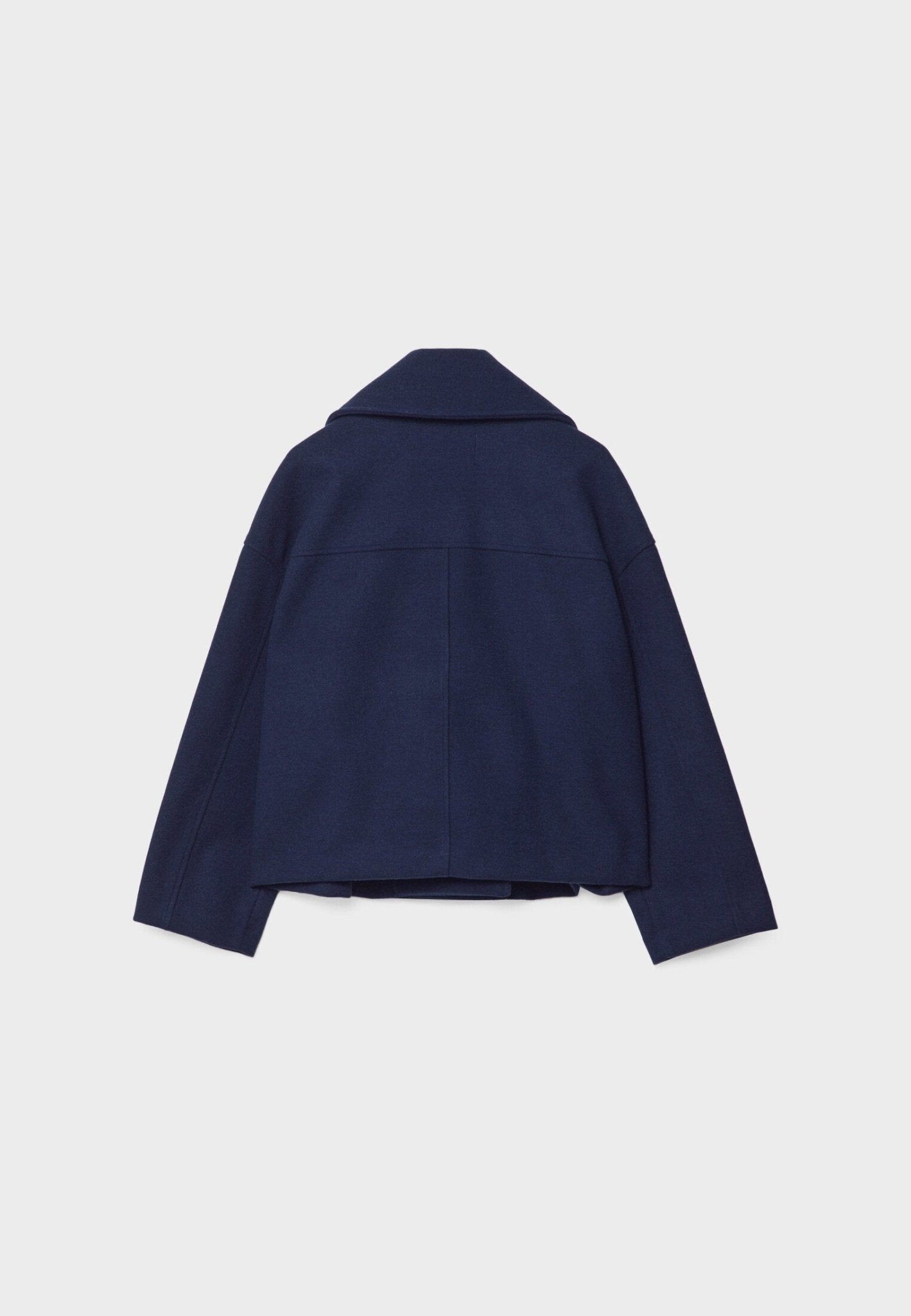 Women's Short Double-Breasted Winter Jacket with Wide Lapels