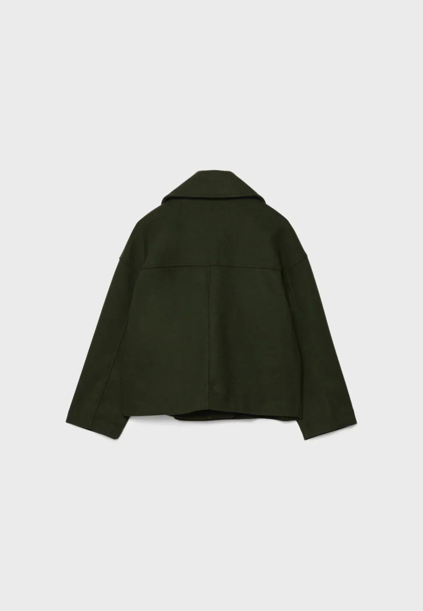 Women's Short Double-Breasted Winter Jacket with Wide Lapels