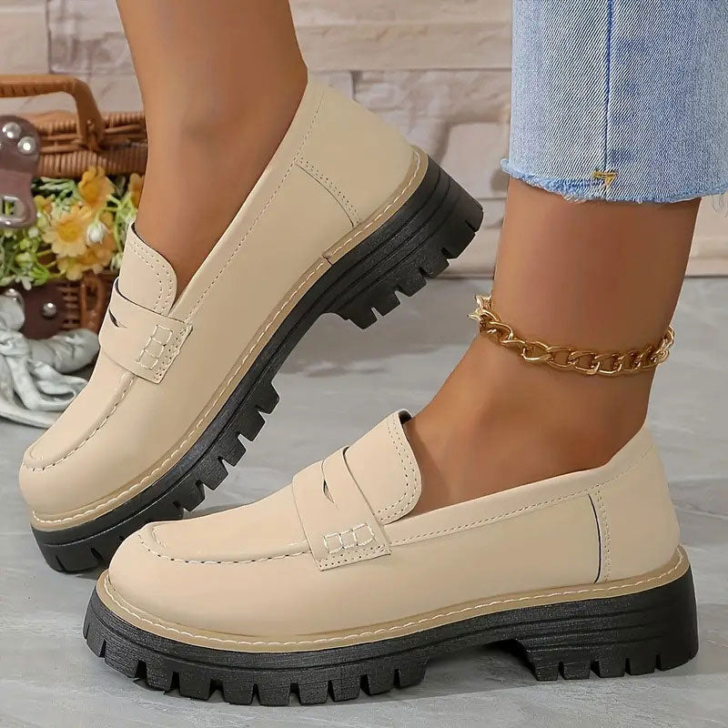 Women's Comfortable Suede Loafers with Chunky Sole